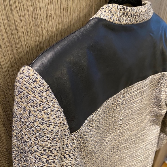 Tweed and Leather Jacket - Picture 9 of 14